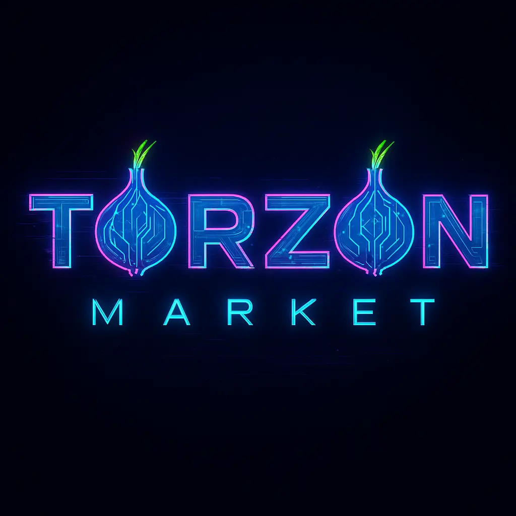 TorZon Market neon onion logo — official darknet market banner